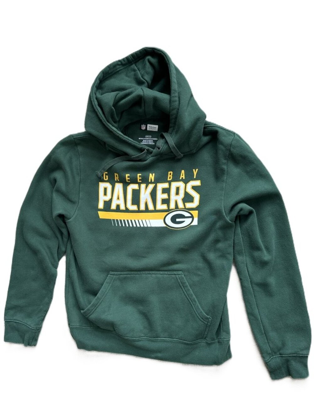 Green Bay Packers Hoodie Men's Medium Green NFL Team Apparel Cotton